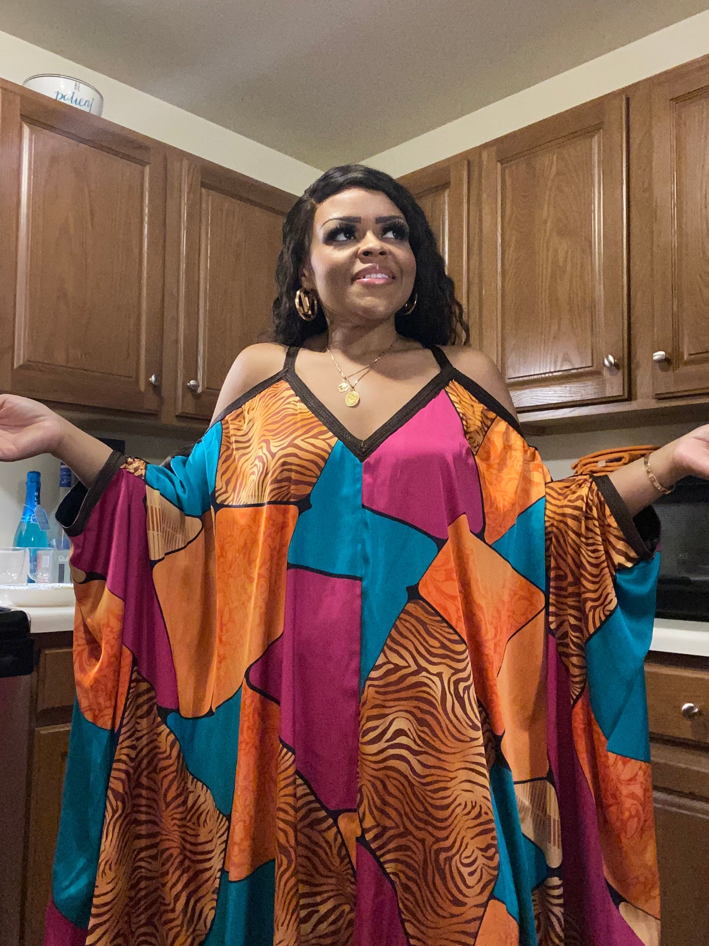 "Ever After" Silk Kaftan (Curve)