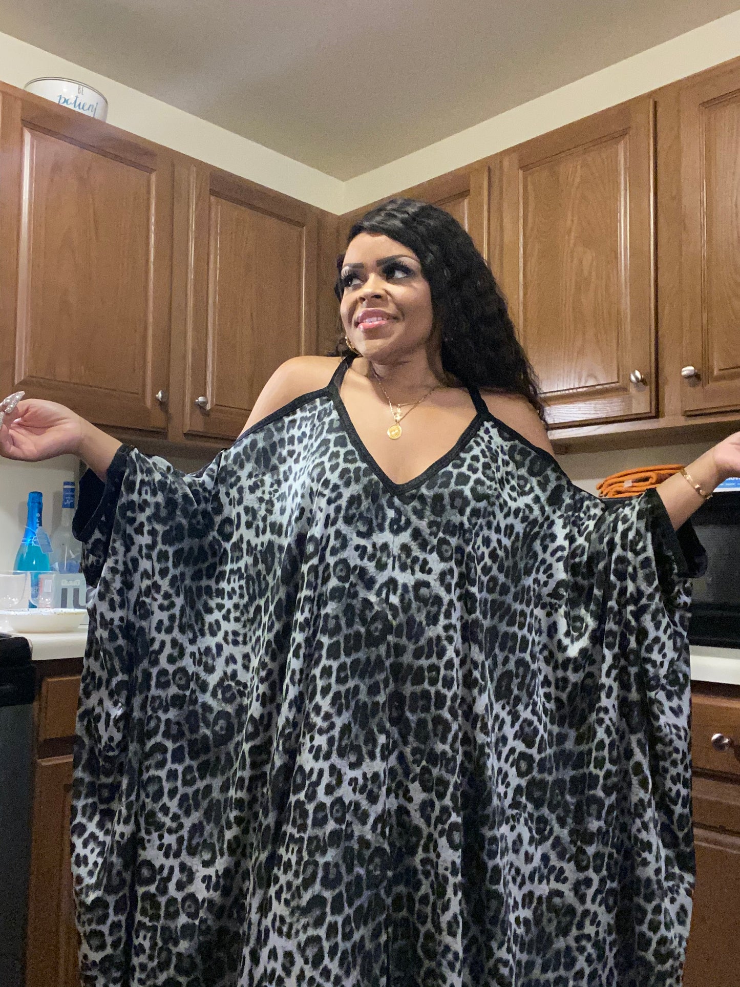 "Ever After" Silk Kaftan (Curve)