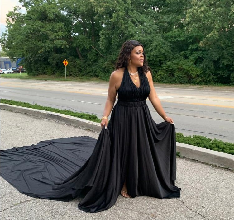 Black Floating Gown