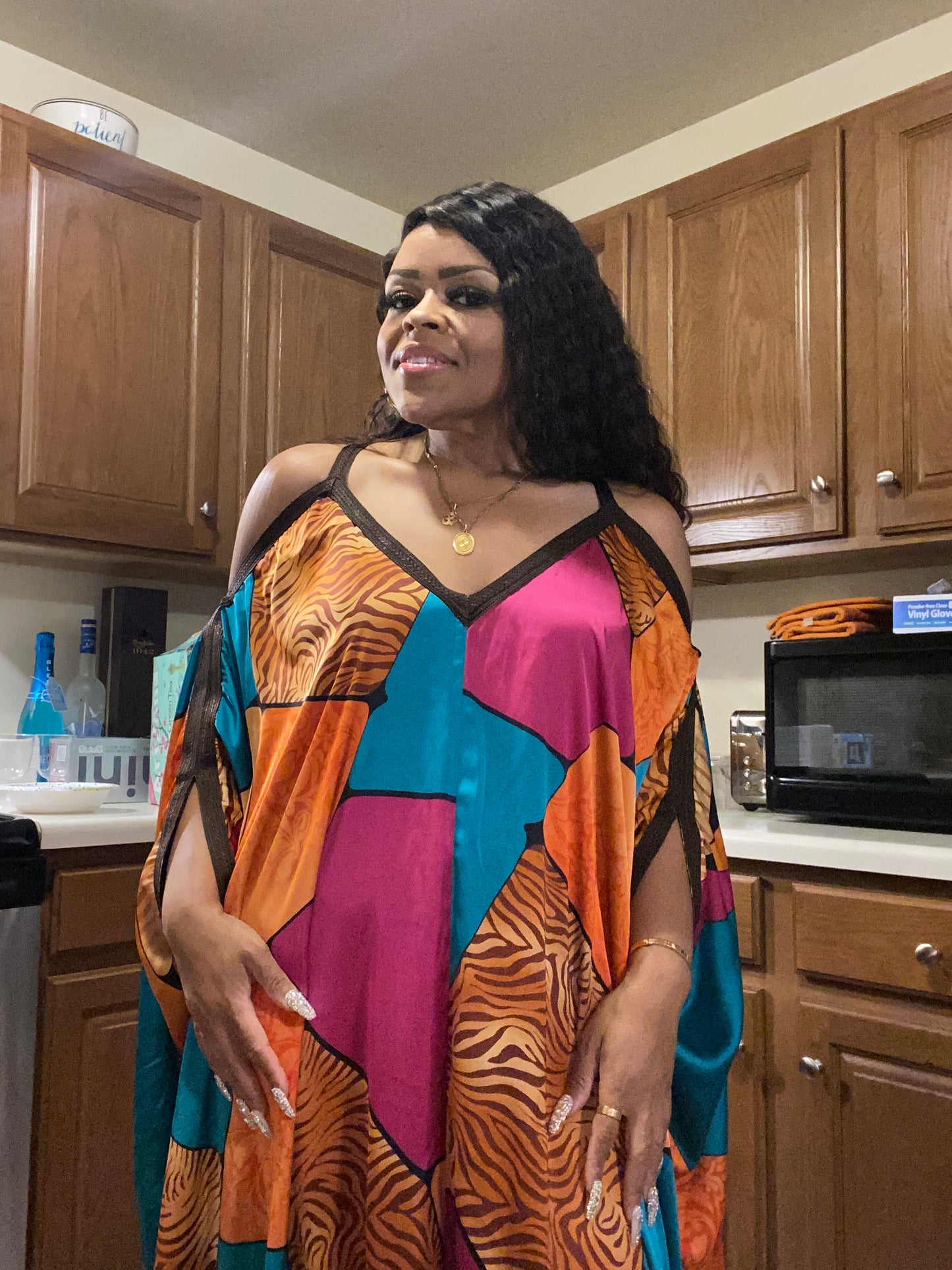 "Ever After" Silk Kaftan (Curve)