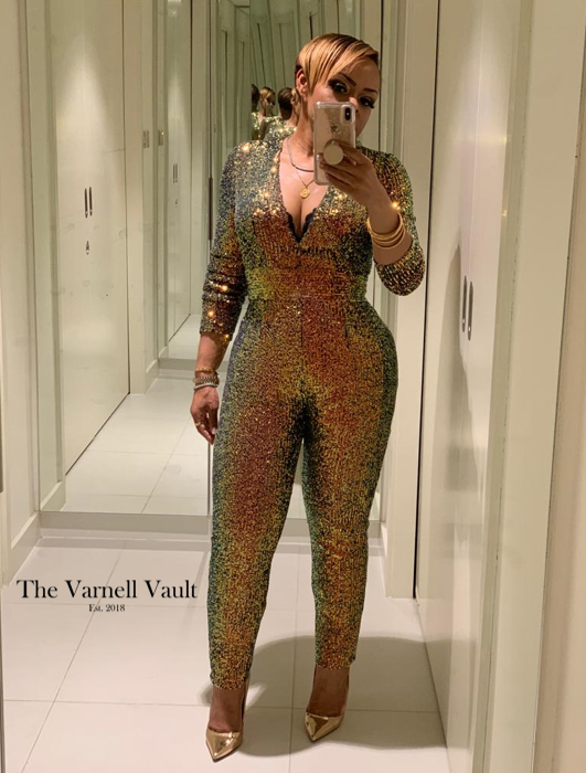 VTV "Glitter Ball" Sequin Jumpsuit (Curve)