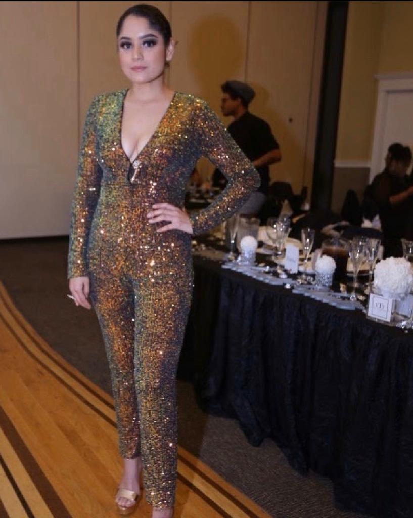 VTV "Glitter Ball" Sequin Jumpsuit (Curve)