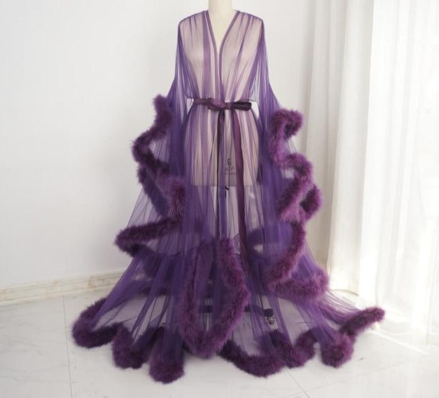 "The Marabou" Tulle Dressing Gown