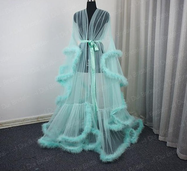 "The Marabou" Tulle Dressing Gown